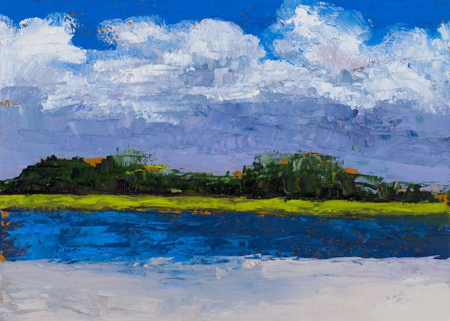 Blue Waters Poster Print by Jenny Green # 13660DA