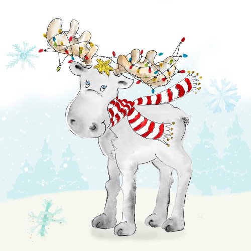 Whimsical Moose Poster Print by Patricia Pinto # 13702BA