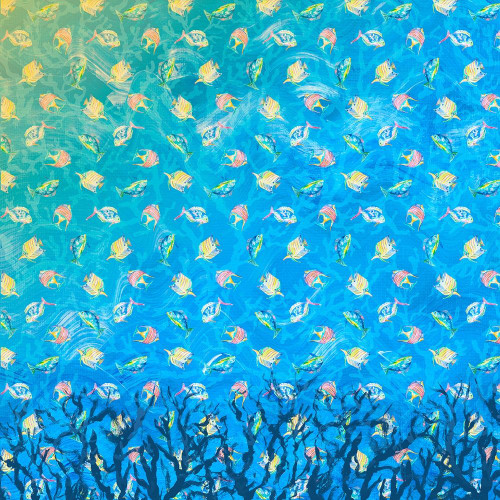 Swim with the Fish Pattern Poster Print by Julie DeRice # 13598BB