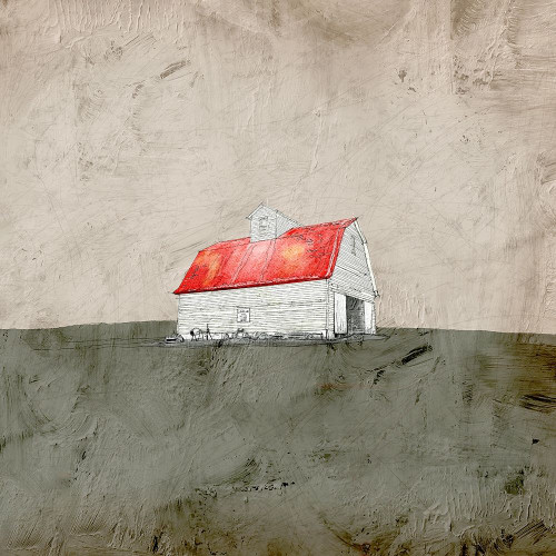 Red and White Barn Poster Print by Ynon Mabat # 13461B