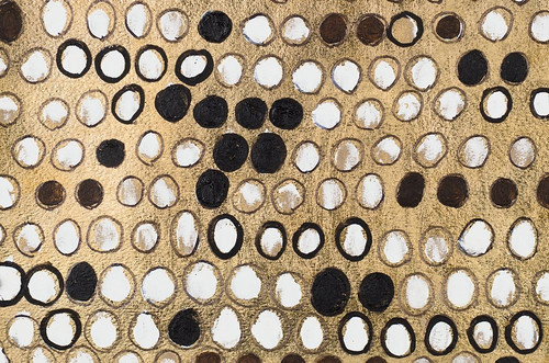 African Circles with Gold Poster Print by Patricia Pinto # 13511A
