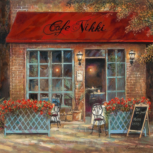 Cafe Nikki Poster Print by Ruane Manning # 13196