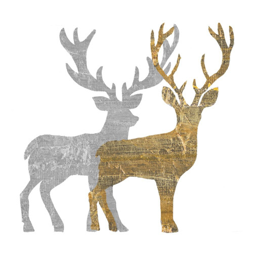 Two Holiday Deer Poster Print by Patricia Pinto # 12838C