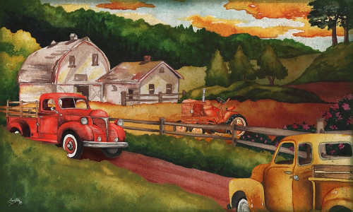 Harvest Time on the Farm Poster Print by Elizabeth Medley # 13035J