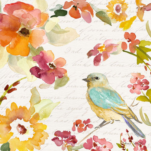 Floral Bird Script I Poster Print by Lanie Loreth # 11509K