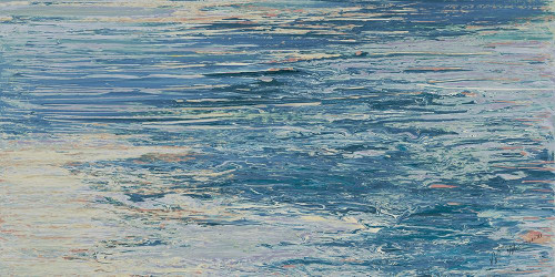 The Blue Lake Abstract Poster Print by M. Mercado # 10832D