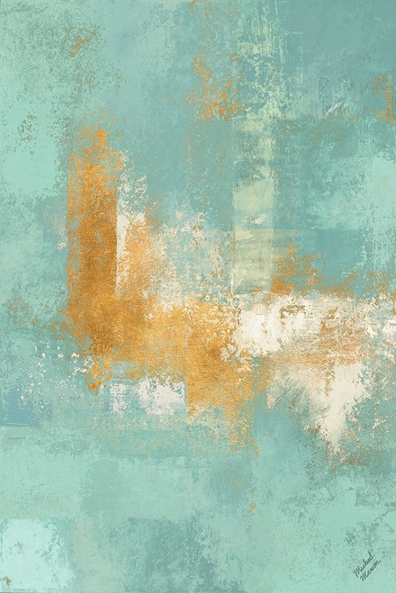 Escape into Teal Abstraction II Poster Print by Michael Marcon # 10687A