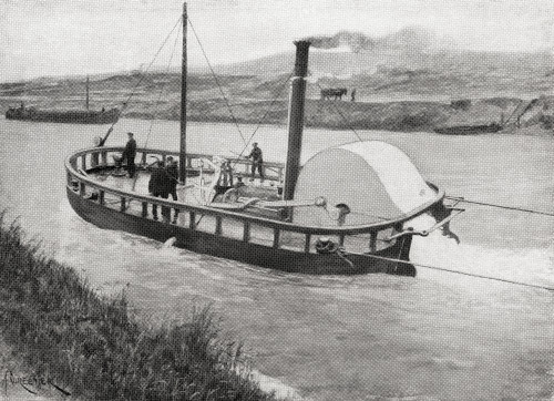 William Symington's (1764_1831) stern wheel steam tug, Charlotte Dundas in 1803  From The Book of Ships, published c1920 Poster Print by Hilary Jane Morgan (16 x 12) # 12576629