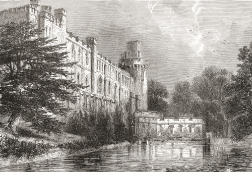 Warwick Castle, Warwick, Warwickshire, England, seen here in the 19th century  From English Pictures, published 1890 Poster Print by Hilary Jane Morgan (16 x 11) # 12576766 Warwick Castle, Warwick, Warwickshire, England, seen here in the 19th century  From English Pictures, published 1890 Poster Print by Hilary Jane Morgan (16 x 11) # 12576766