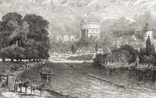 Windsor Castle and the River Thames, Windsor, England, seen here in the 19th century  From English Pictures, published 1890 Poster Print by Hilary Jane Morgan (17 x 11) # 12576743 Windsor Castle and the River Thames, Windsor, England, seen here in the 19th century  From English Pictures, published 1890 Poster Print by Hilary Jane Morgan (17 x 11) # 12576743