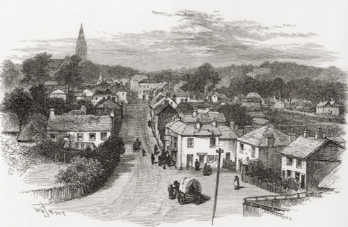 The village of Lyndhurst, Hampshire, England, seen here in the 19th century  From English Pictures, published 1890 Poster Print by Hilary Jane Morgan (17 x 11) # 12576762