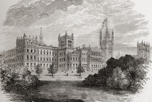 The Foreign Office seen from St James's Park, London, England in the 19th century  From London Pictures, published 1890 Poster Print by Hilary Jane Morgan (17 x 11) # 12576643 The Foreign Office seen from St James's Park, London, England in the 19th century  From London Pictures, published 1890 Poster Print by Hilary Jane Morgan (17 x 11) # 12576643