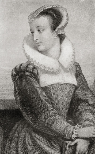 Mary, Queen of Scots, 1542 _ 1587, aka  Mary Stuart or Mary I  Queen of Scotland  From The International Library of Famous Literature, published c 1900 Poster Print by Hilary Jane Morgan (11 x 17) # 12576580