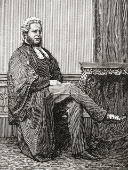 Henry Charles Lopes, 1st Baron Ludlow, 1828 _1899  British judge and Conservative Party politician  From The Strand Magazine, published January to June, 1894 Poster Print by Hilary Jane Morgan (12 x 16) # 12576518