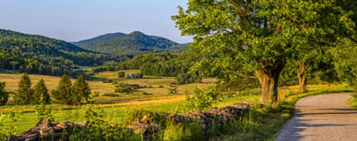 Country road with lush trees and hills; Cowansville, Quebec, Canada Poster Print by David Chapman (34 x 13) # 12577604