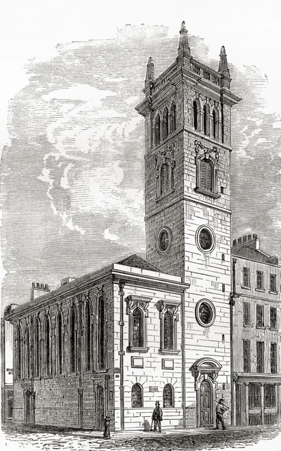 Church of All Hallows Bread Street, Bread Street ward, City of London, England, demolished in 1877  From London Pictures, published 1890 Poster Print by Hilary Jane Morgan (11 x 17) # 12576653
