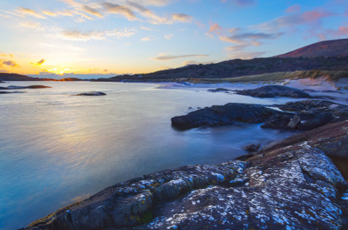 Sunset from Derrynane beach in summer; Derrynane, County Kerry, Ireland Poster Print by Miche_l Howard (17 x 11) # 13491750