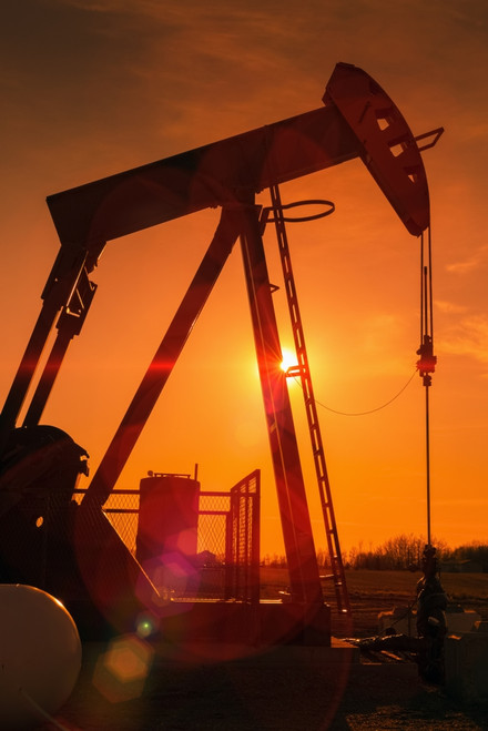 Pumpjack at sunset; Alberta, Canada Poster Print by 770 Productions # 12594837