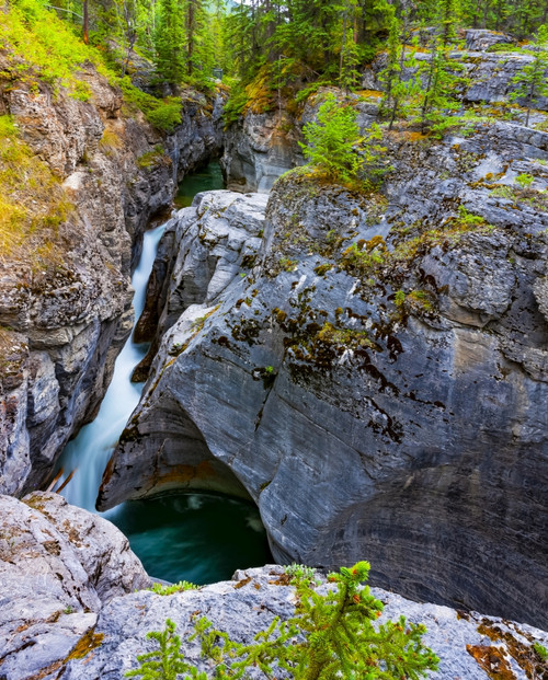 Waterfall in Jasper National Park; Alberta, Canada Poster Print by The Nature Collection (13 x 17) # 12574128