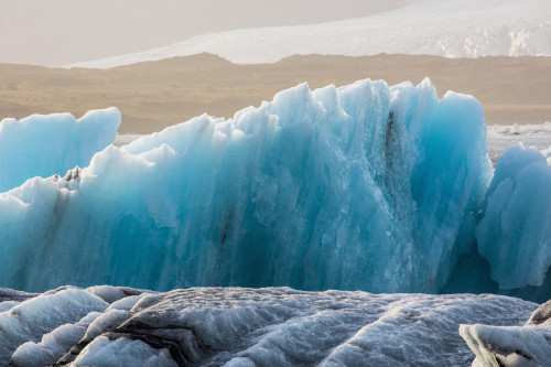 Blue Icebergs In The Ice Lagoon Of Jokulsarlon Along Iceland's South Coast; Iceland Poster Print by Robert Postma (19 x 12) # 12296459
