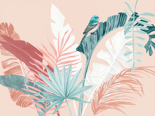 Peach Palms Poster by Urban Road (24 x 18)