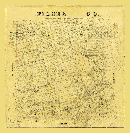 Fisher County Texas - Wise 1879 by Wise (11 x 12)
