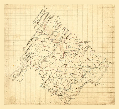 Frederick County Virginia - 1860 by Unknown (12 x 11)