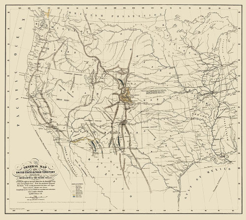 United States and Territories West of Mississippi by Mclean (12 x 11)