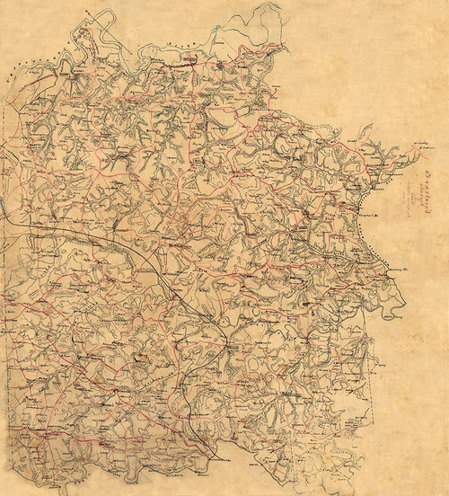 Caroline County Virginia - Alt 1860 by Alt (10 X 12)