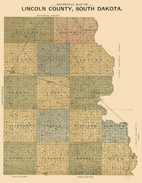 Lincoln County South Dakota - Scott 1899 by Scott (18 x 24)