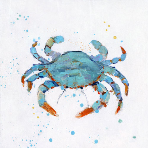 Bubbly Blue Crab by Sally Swatland (24 x 24)