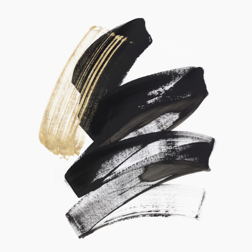 Golden Brushstroke I by PI Studio (12 x 12)