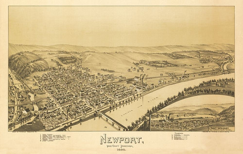Newport Pennsylvania - Fowler 1895 by Fowler (15 x 24)