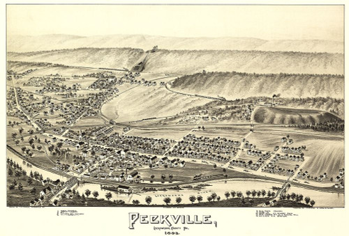Peckville Pennsylvania - Fowler 1892 by Fowler (18 x 24)
