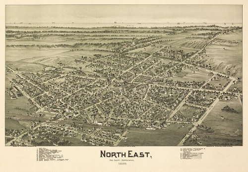North East Pennsylvania - Fowler 1896 by Fowler (24 x 18)