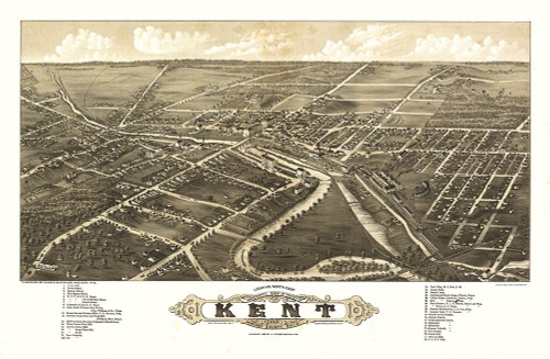 Kent Ohio - Stoner 1882 by Stoner (24 x 18)