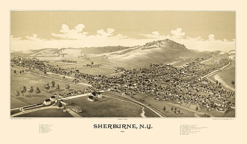 Sherburne New York - Burleigh 1887 by Burleigh (24 x 14)