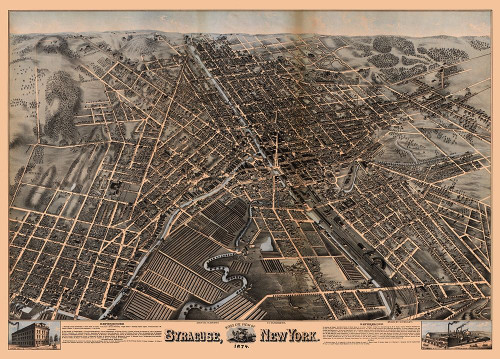 Syracuse New York - Bailey 1874 by Bailey (18 x 24)