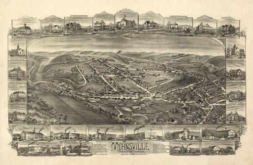 Mohnsville Pennsylvania - Bailey 1898 by Bailey (15 x 24)
