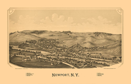 Newport New York - Burleigh 1890 by Burleigh (24 x 15)