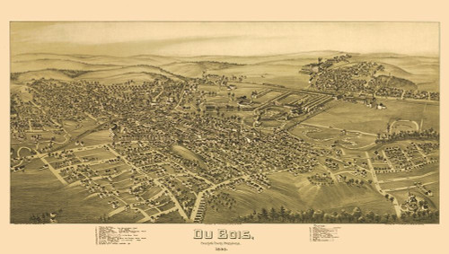 Dubios Pennsylvania - Moyer 1895 by Moyer (24 x 13)