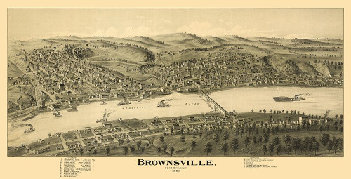 Brownsville Pennsylvania - Moyer 1902 by Moyer (24 x 12)
