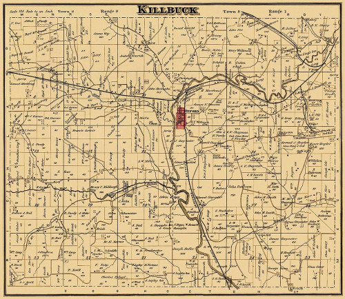 Killbuck Ohio Landowner - Cring 1876 by Cring (12 x 11)