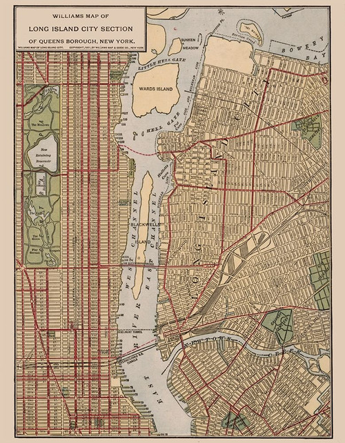 Long Island New York - Williams 1911 by Williams (18 x 24)