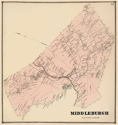 Middleburgh New York Landowner - Stone 1866 by Stone (11 x 12)