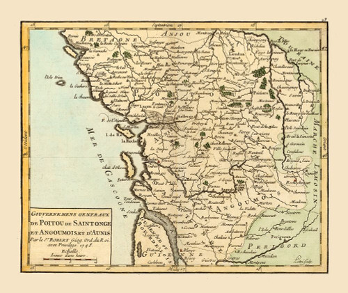 West Central France - Robert 1748 by Robert (18 x 24)