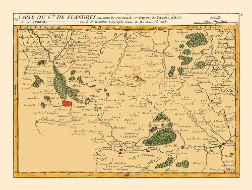 Sain-Omer Poperinge Environs Belgium France - Robert 1748 by Robert (24 x 18)
