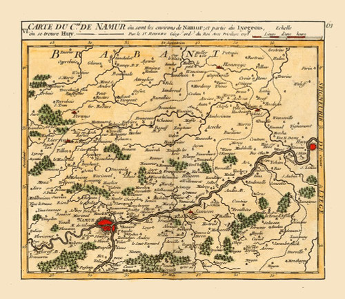 Namur Environs Belgium - Robert 1748 by Robert (12 x 10)