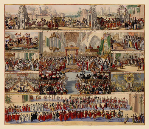 William III Coronation London England by De Hooghe (12 x 10)