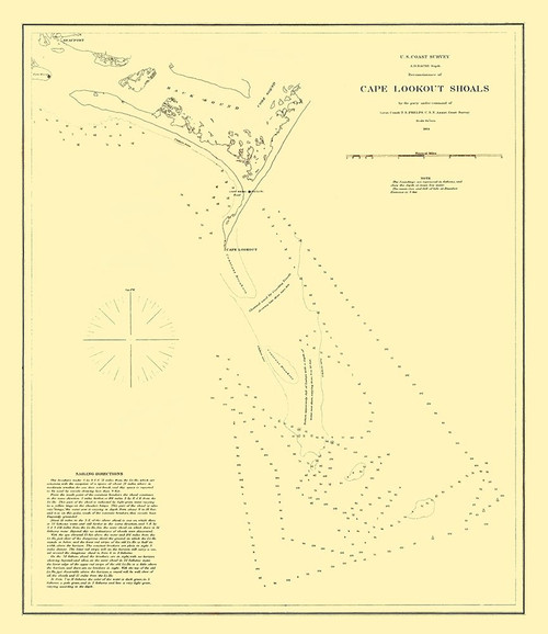 Cape Lookout Shoals - USCS 1864 by USCS (10 x 12)